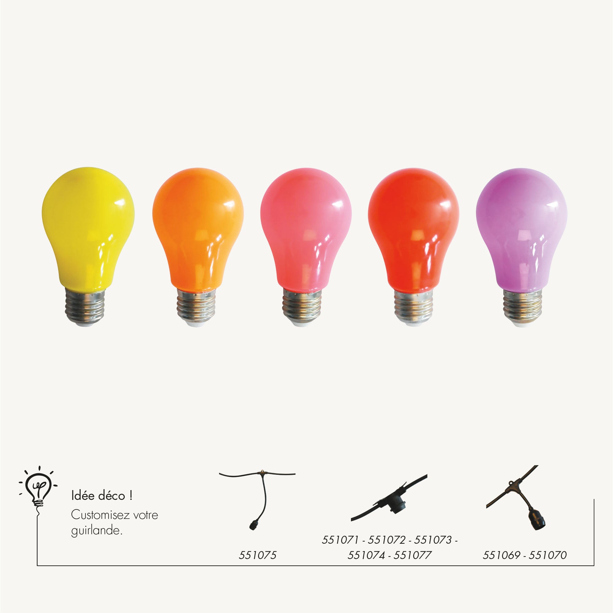 Lot de 5 ampoules E27